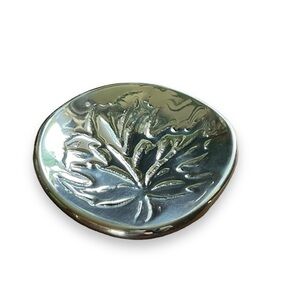Hoselton Sculptures Maple Leaf Dish Trinket Keys Candy Aluminum Canada Metal Art